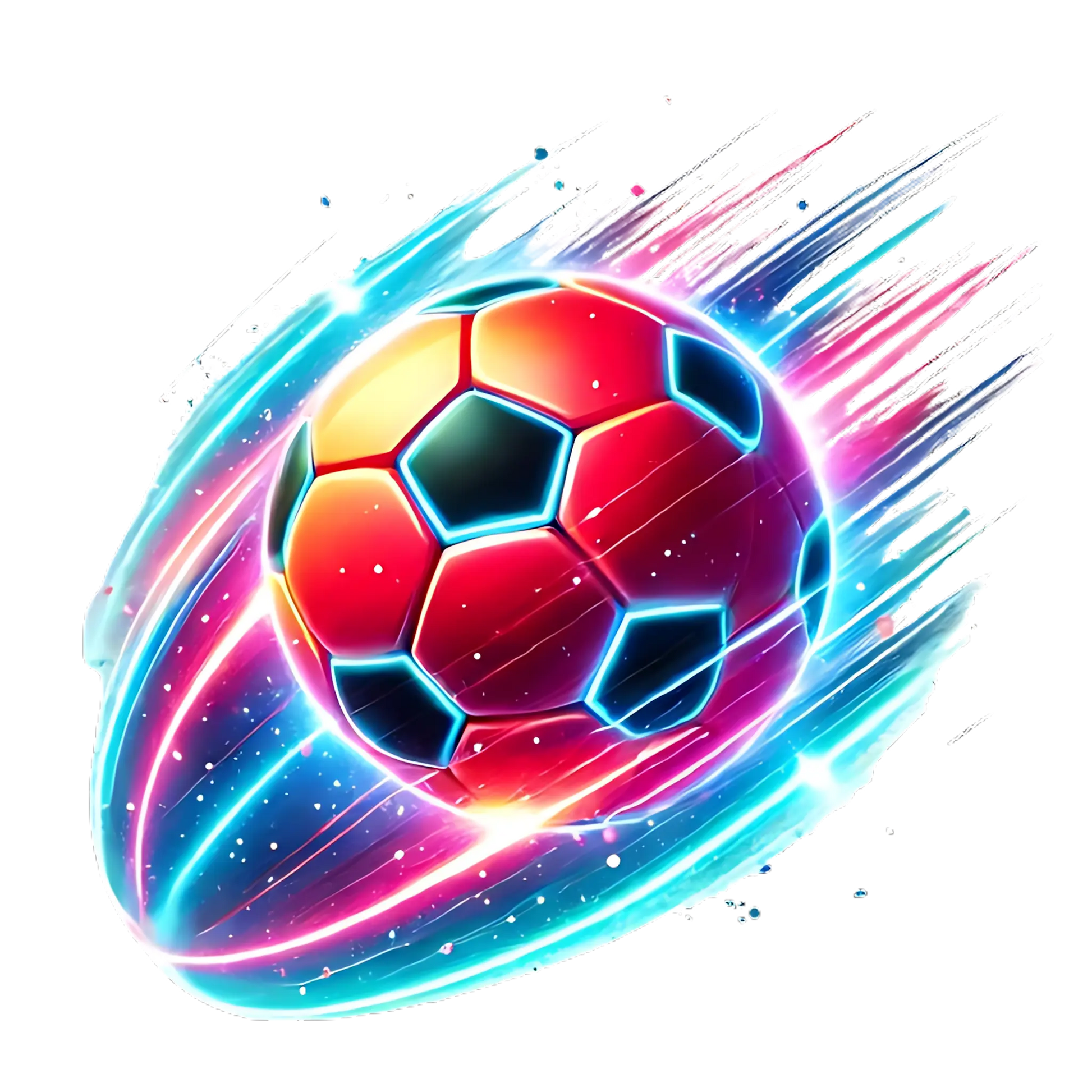 Bügelbild Neon Fussball #8 - Fylou's Style