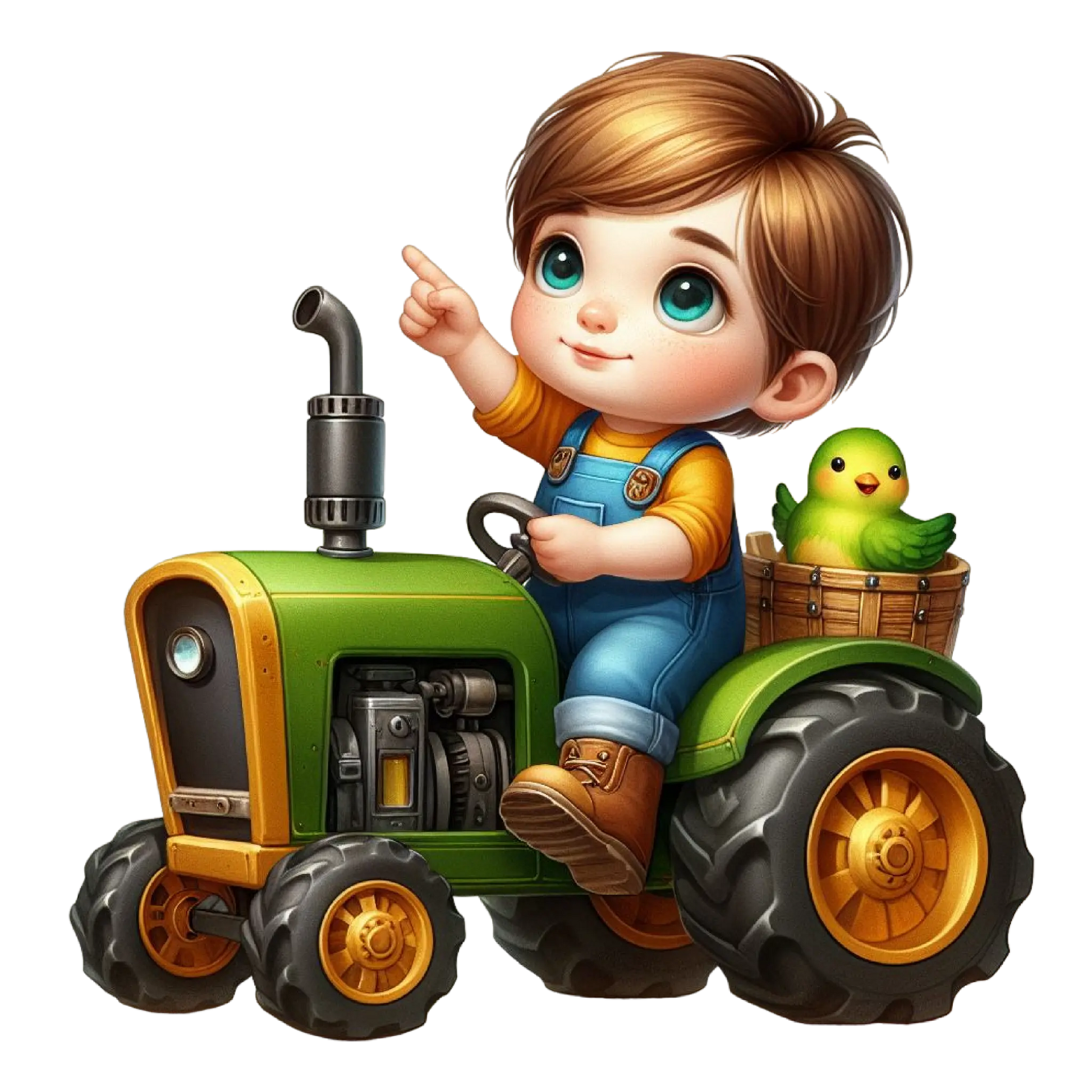 Bügelbild Junge auf Traktor #4 Fylou's Style
