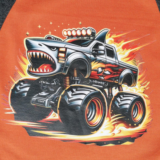 Iron-on Monster Truck Shark #1