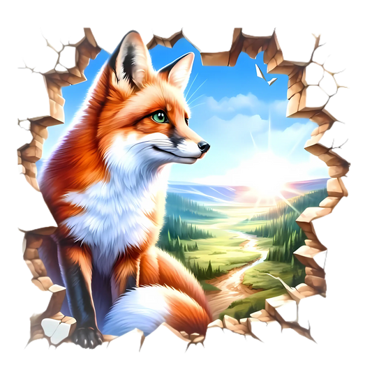 Bügelbild 3D Fuchs #3 Fylou's Style