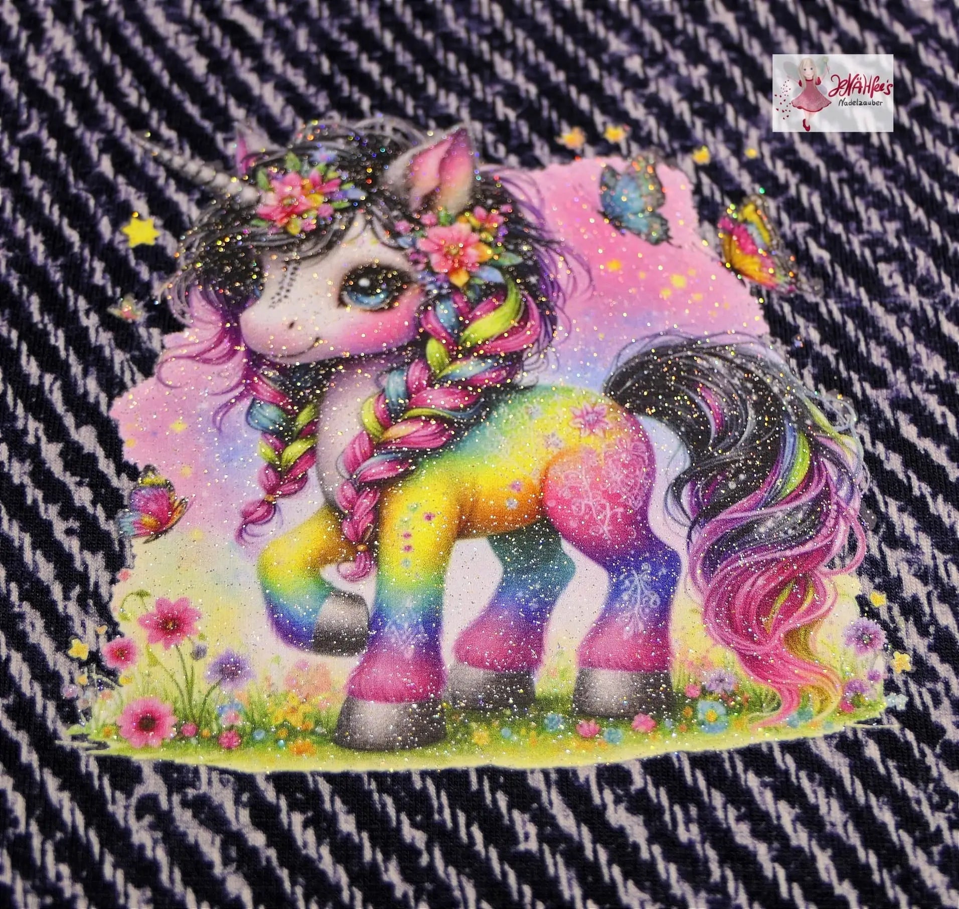 Bügelbild  bezauberndes Regenbogen Einhorn #1 - Fylou's Style