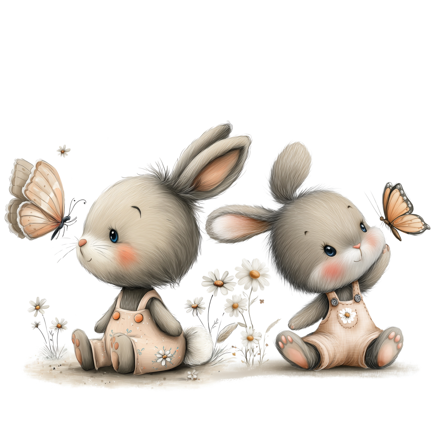 Bügelbild süße Häschen