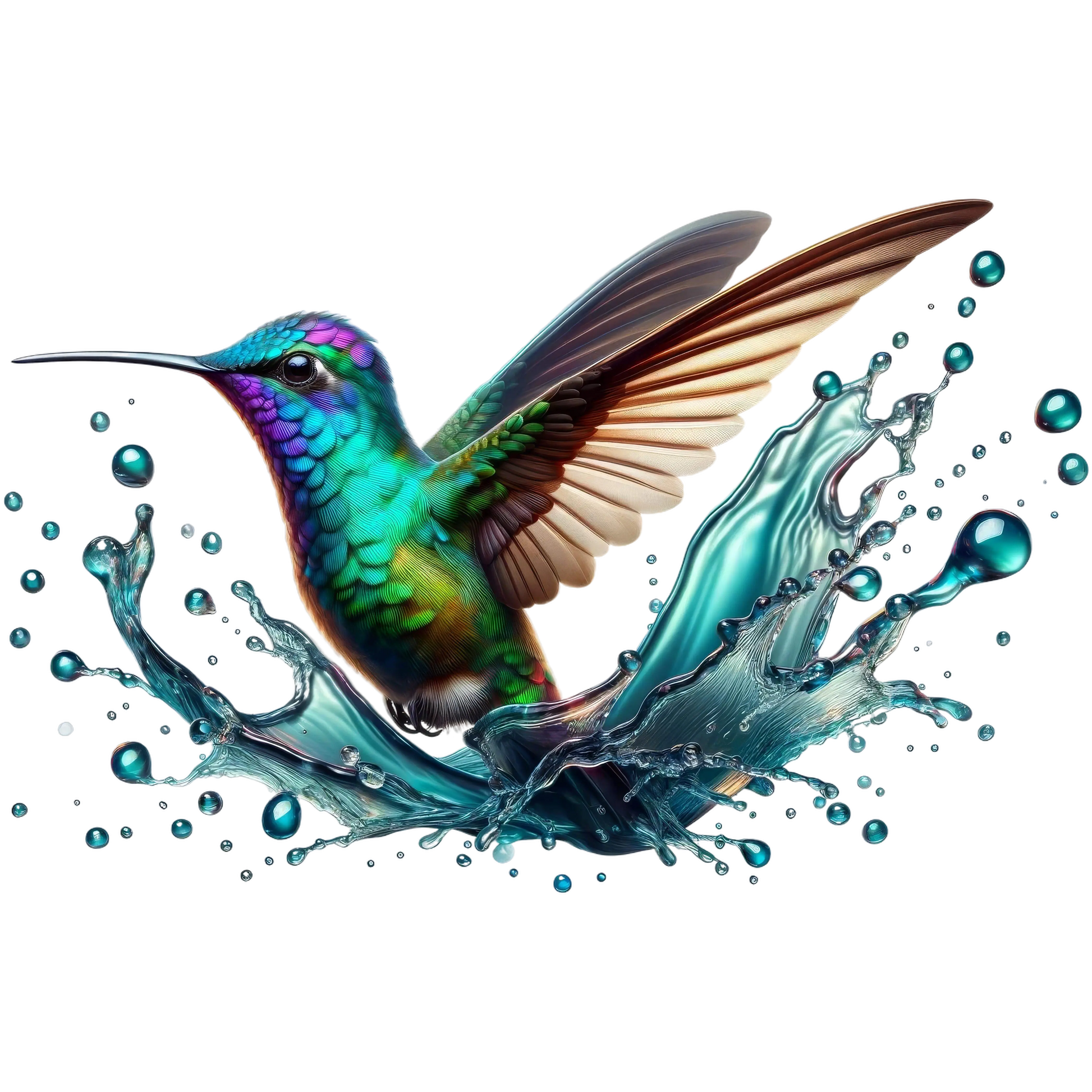 Bügelbild 3D Kolibri #2 Fylou's Style