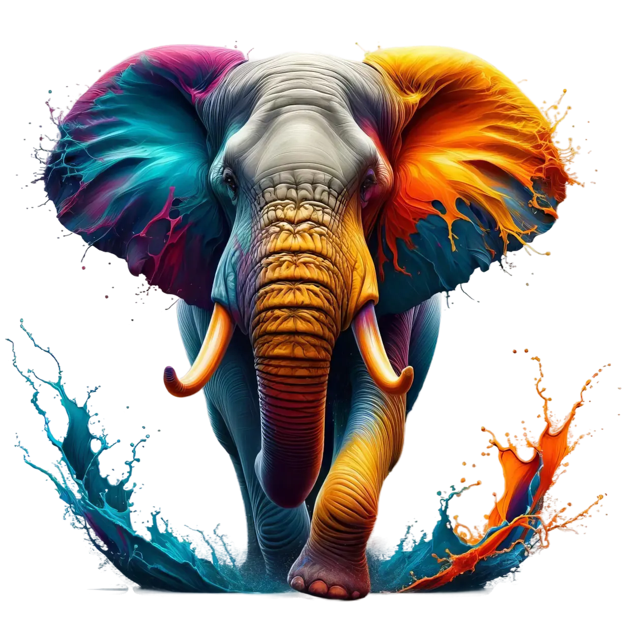 Bügelbild 3D Elefant #9 Fylou's Style