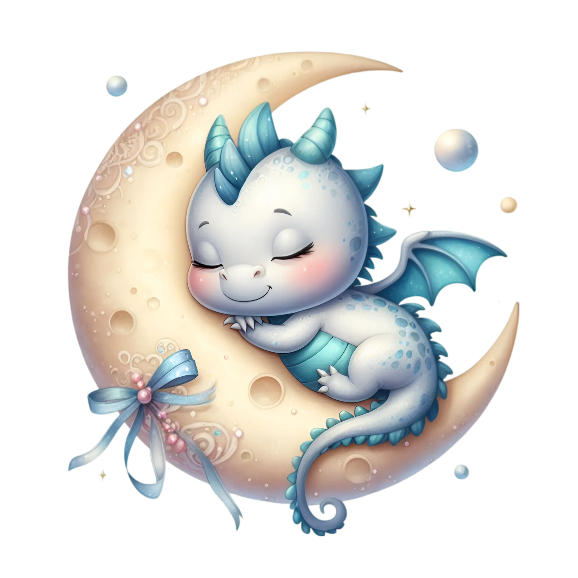 Bügelbild Drache auf Mond #9 - Fylou's Style