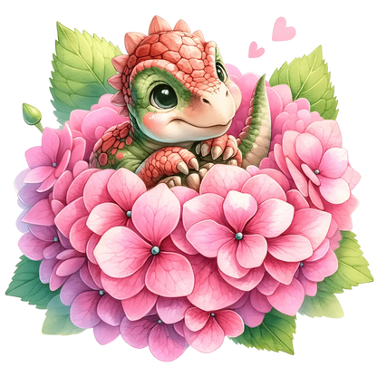 Bügelbild Dinobabys in Blumen #21 Fylou's Style