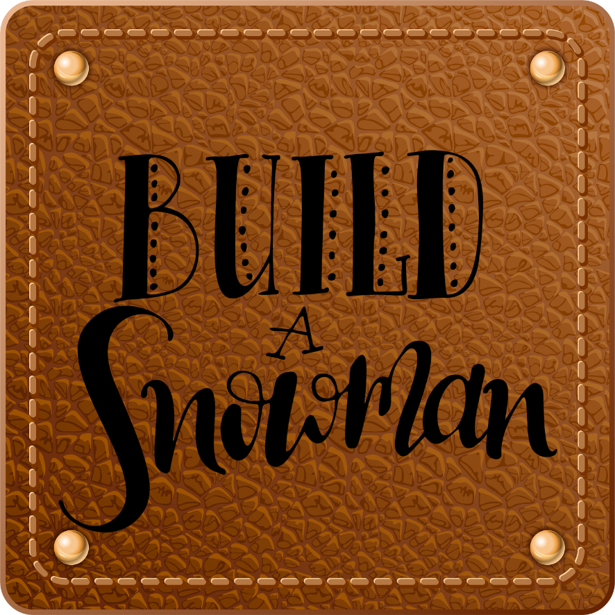 iron-on label Build a Snowman