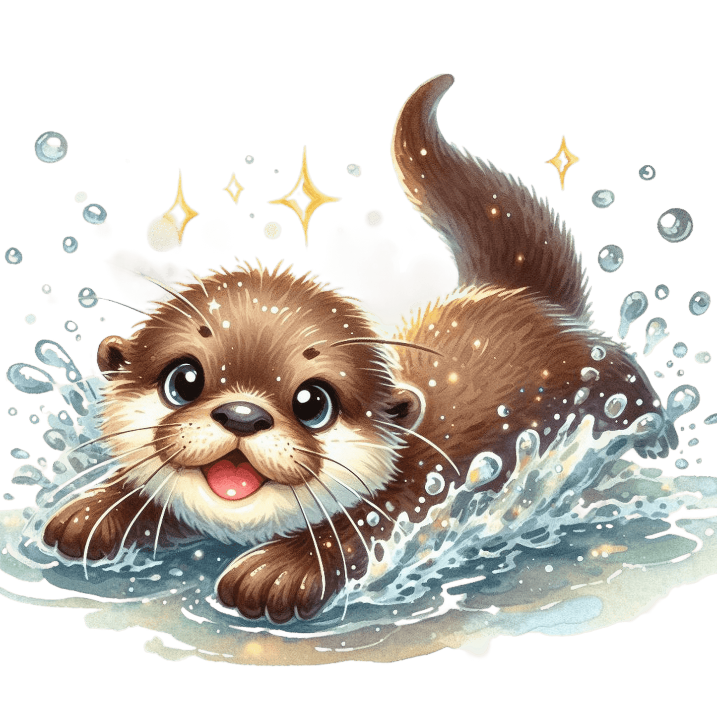 Iron-on Water Otter #3