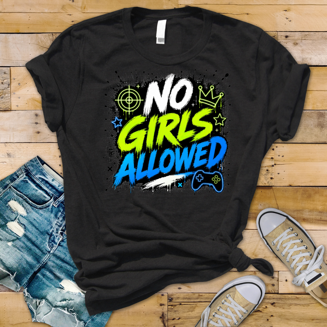 Bügelbild No Girls allowed