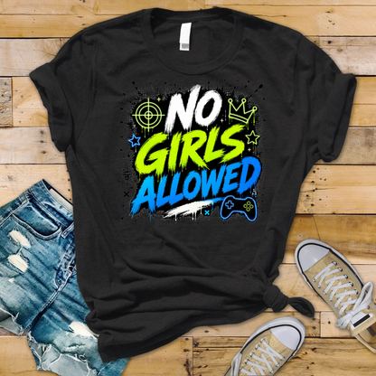 Bügelbild No Girls allowed