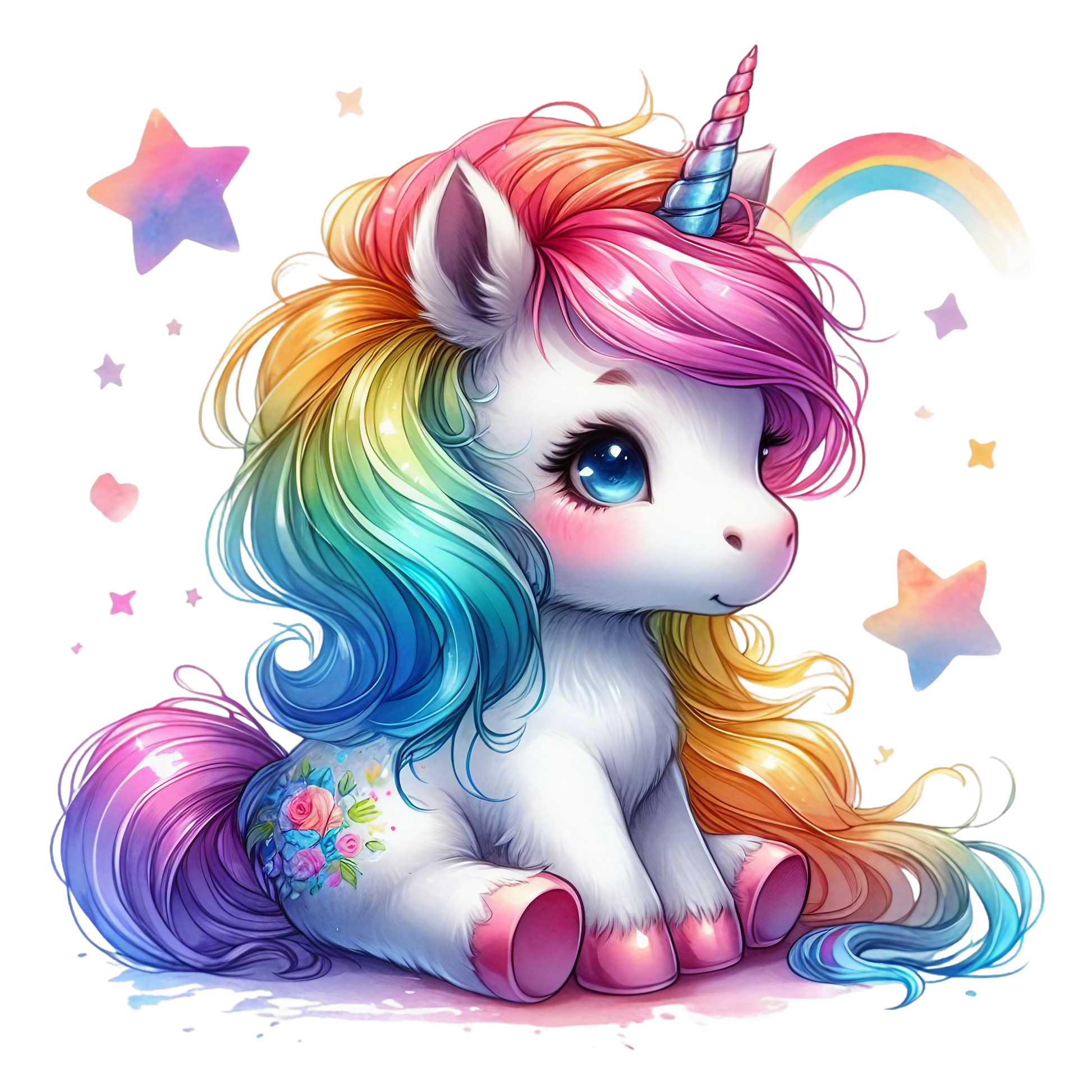 Bügelbild  Einhorn #38 Fylou's Style