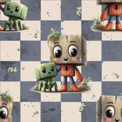 Kinderstoff Spider Block