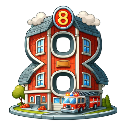 Bügelbild Feuerwehr Zahlen Fylou's Style