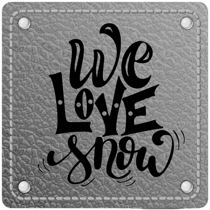 Bügellabel We Love Snow - Fylou's Style