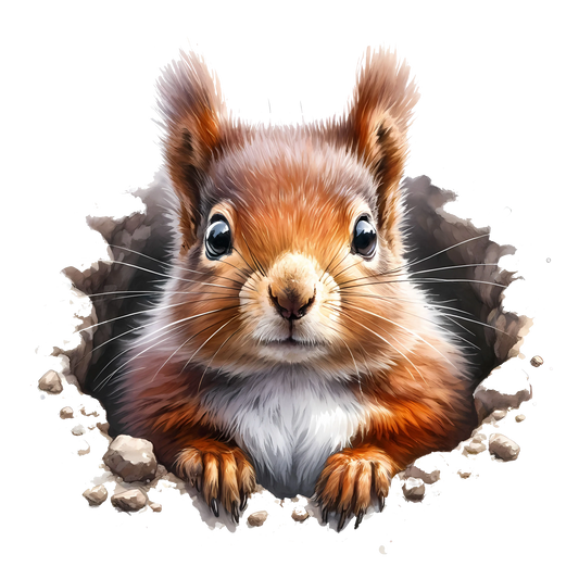 Bügelbild 3D Eichhörnchen #5 Fylou's Style