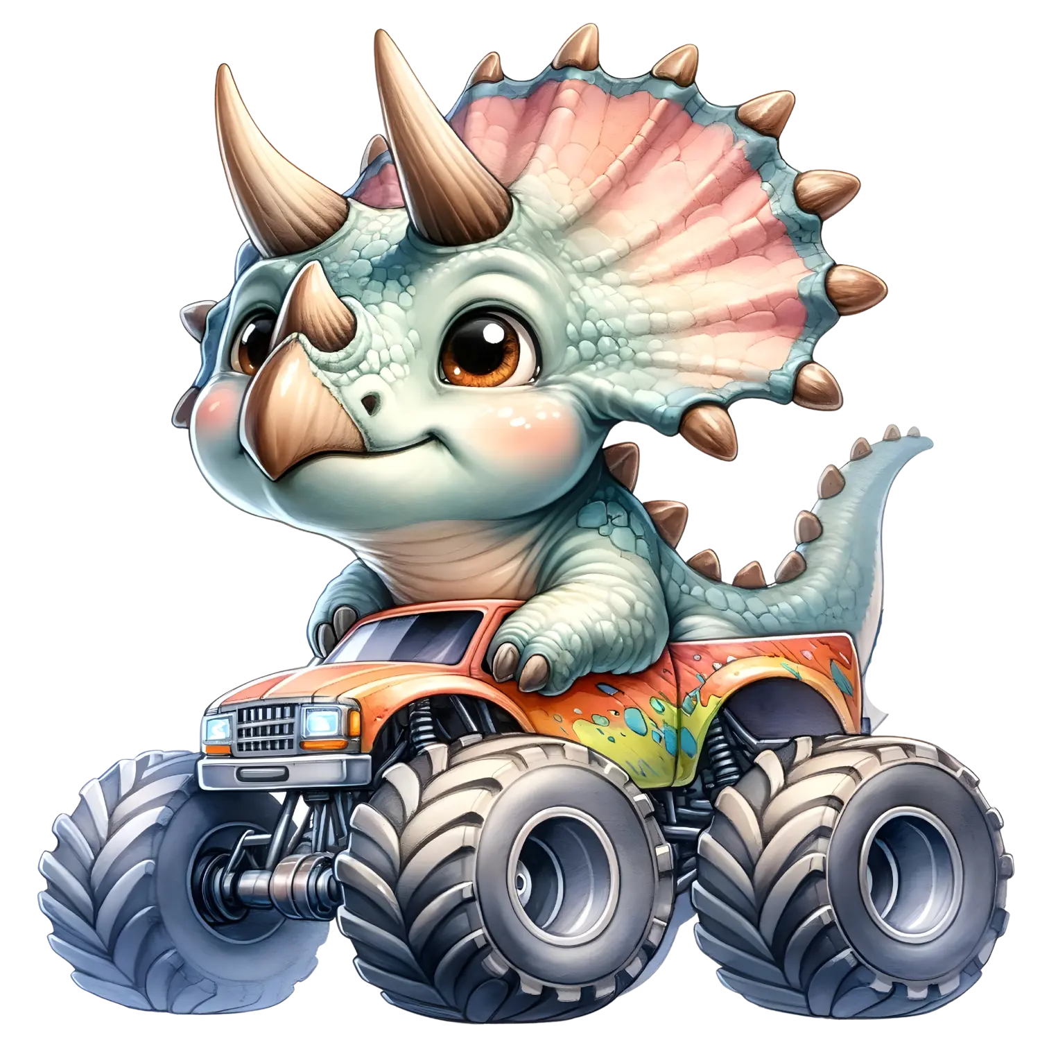 Bügelbild  Dino Fahrzeuge #1 Fylou's Style