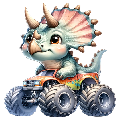 Bügelbild  Dino Fahrzeuge #1 Fylou's Style