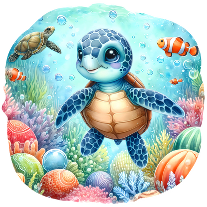 Bügelbild Wasserschildkröte #4 Fylou's Style