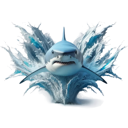 Bügelbild 3D Hai #3 Fylou's Style