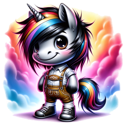 Bügelbild  Einhorn in Lederhosen #6 Fylou's Style