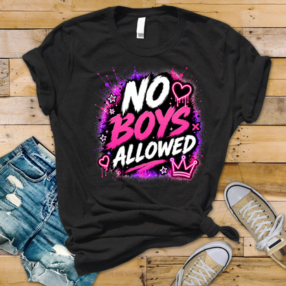 Bügelbild No Boys allowed