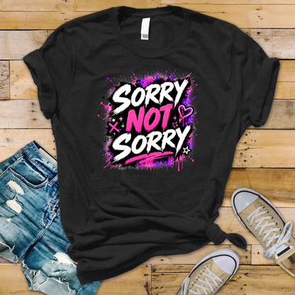 Bügelbild Sorry not Sorry