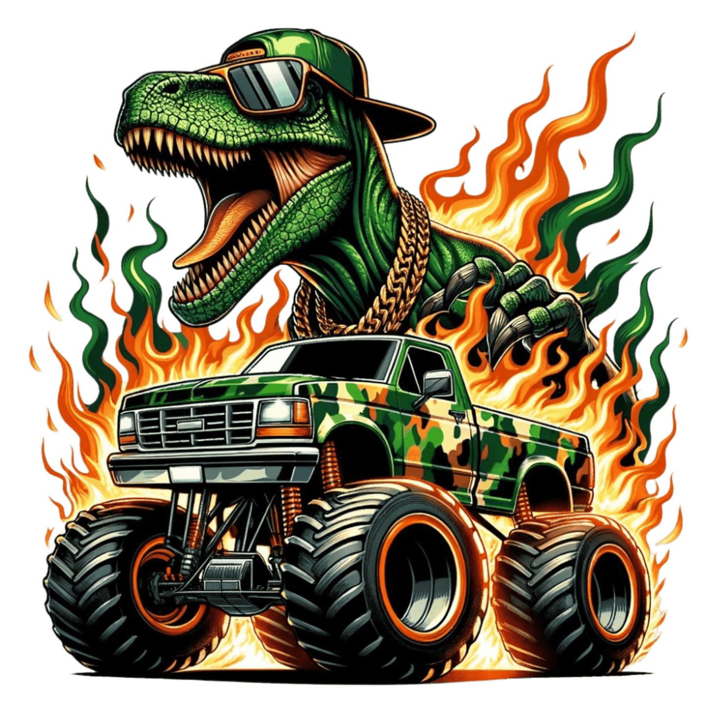 Bügelbild  Dino Monstertruck #14