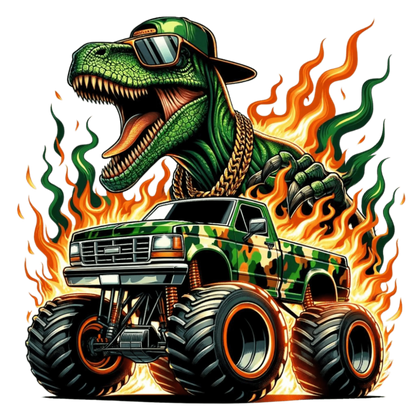 Bügelbild  Dino Monstertruck #14 Fylou's Style
