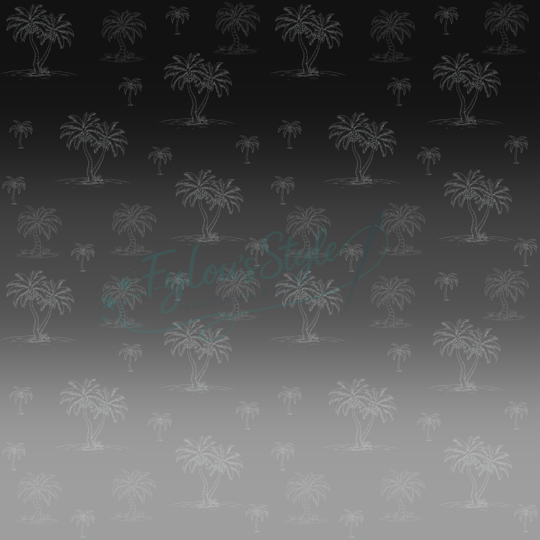 Vorbestellung Panel Palm Sunset Schwarz Bio Jersey Überbreite