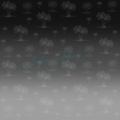 Vorbestellung Panel Palm Sunset Schwarz Bio Jersey Überbreite