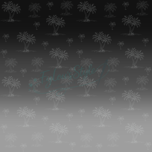 Vorbestellung Panel Palm Sunset Schwarz Bio Jersey Überbreite