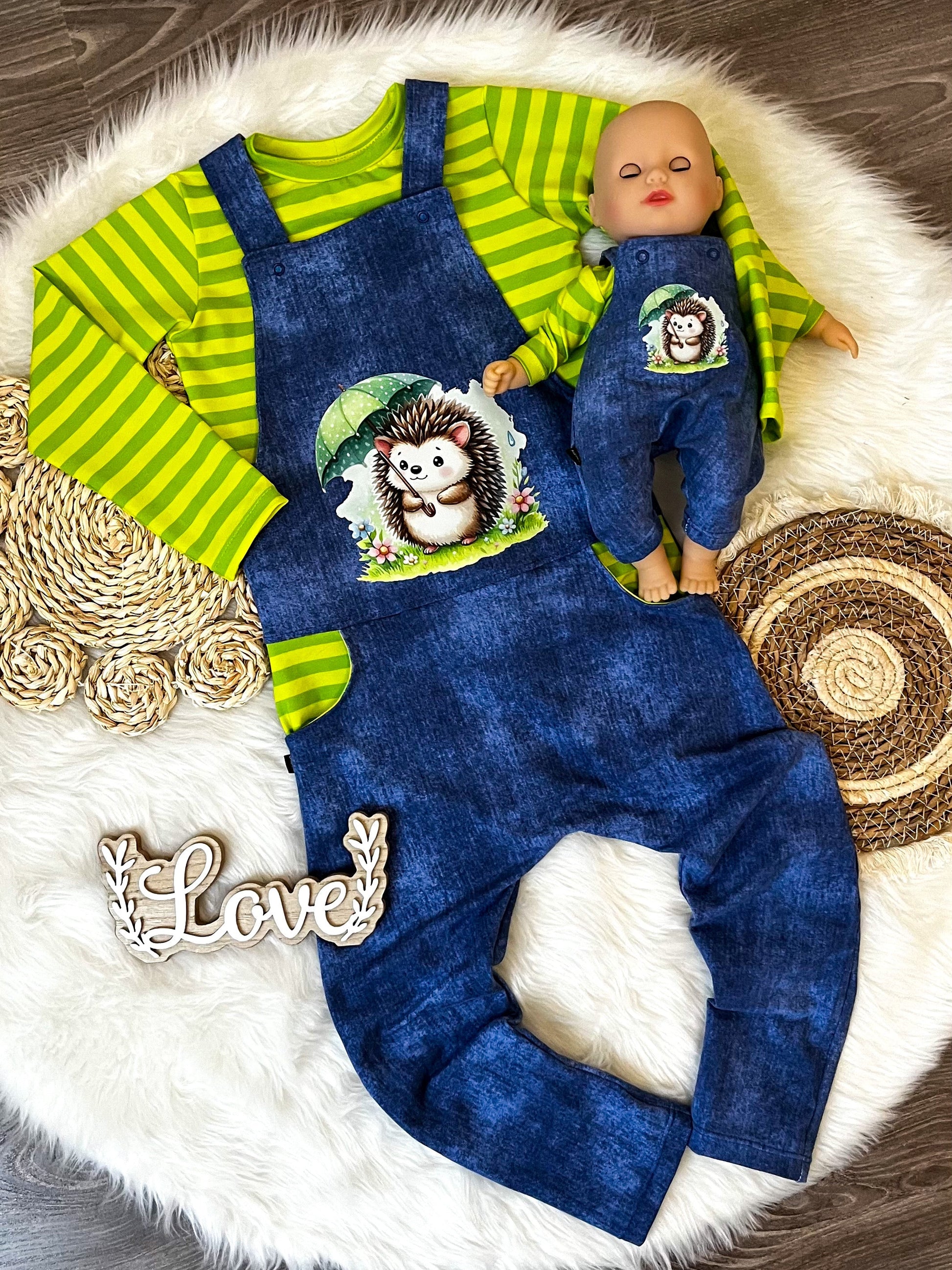 Bügelbild Igel mit Schirm Fylou's Style