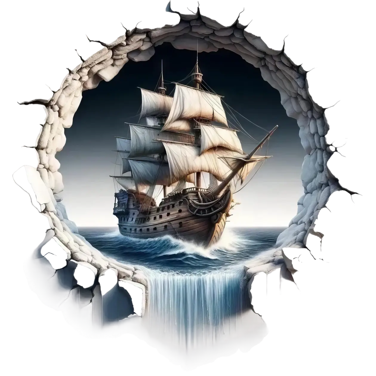 Bügelbild 3D Schiff #3 Fylou's Style