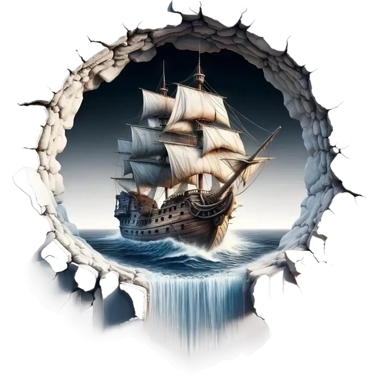 Bügelbild 3D Schiff #3 Fylou's Style