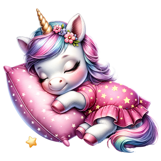 Bügelbild schlafendes Einhorn #3 - Fylou's Style