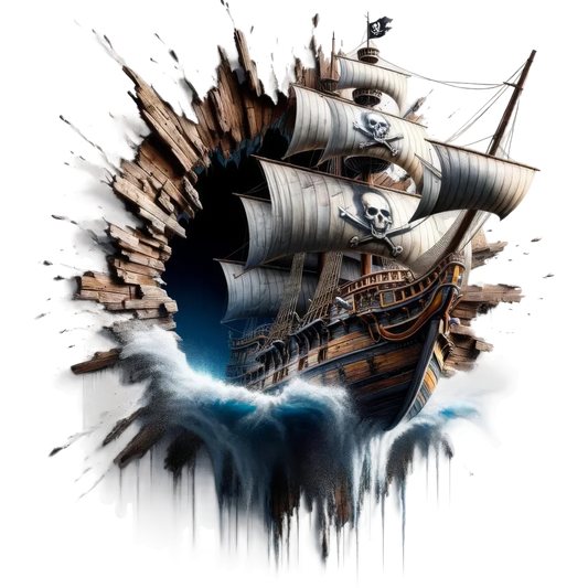 Bügelbild 3D Schiff #4 Fylou's Style