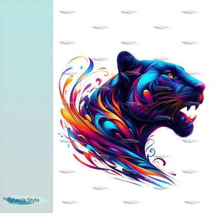 Bügelbild Abstrakt Panther Fylou's Style