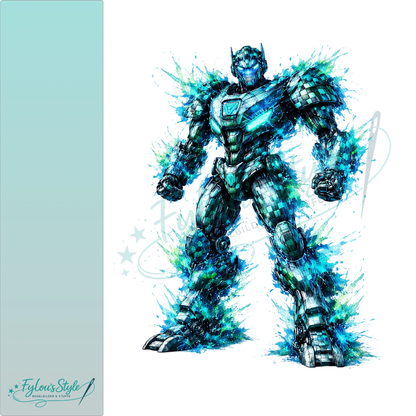 Bügelbild Aqua Grün Blau Transformer