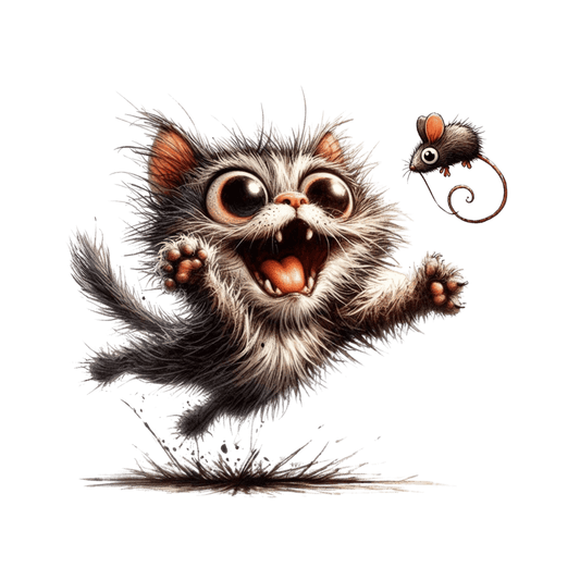 Bügelbild Aufgeregte Katze