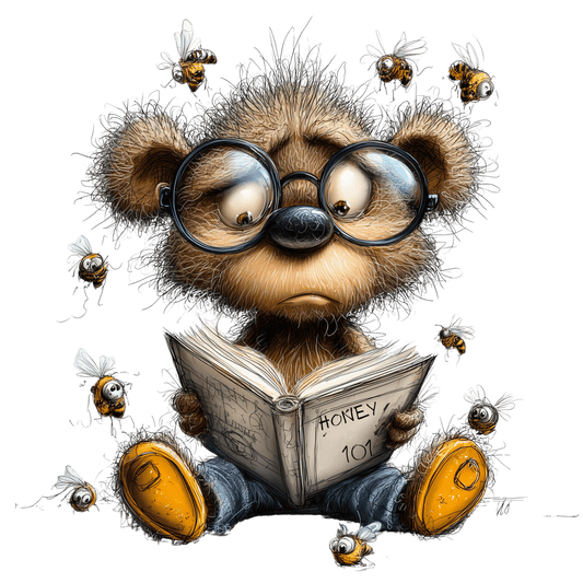 Bügelbild Bär und Biene #15