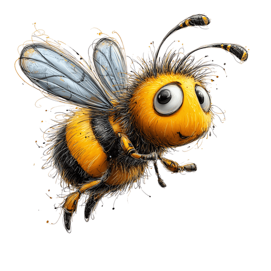 Bügelbild Bär und Biene #17