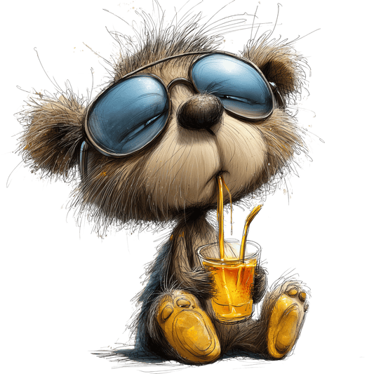 Bügelbild Bär und Biene #5