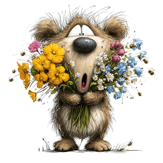 Bügelbild Bär und Biene #9