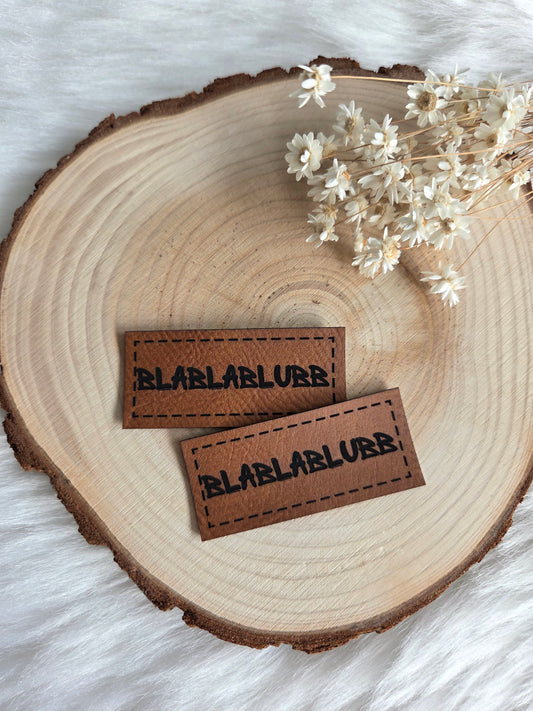 Kunstleder Label BlaBlaBlubb