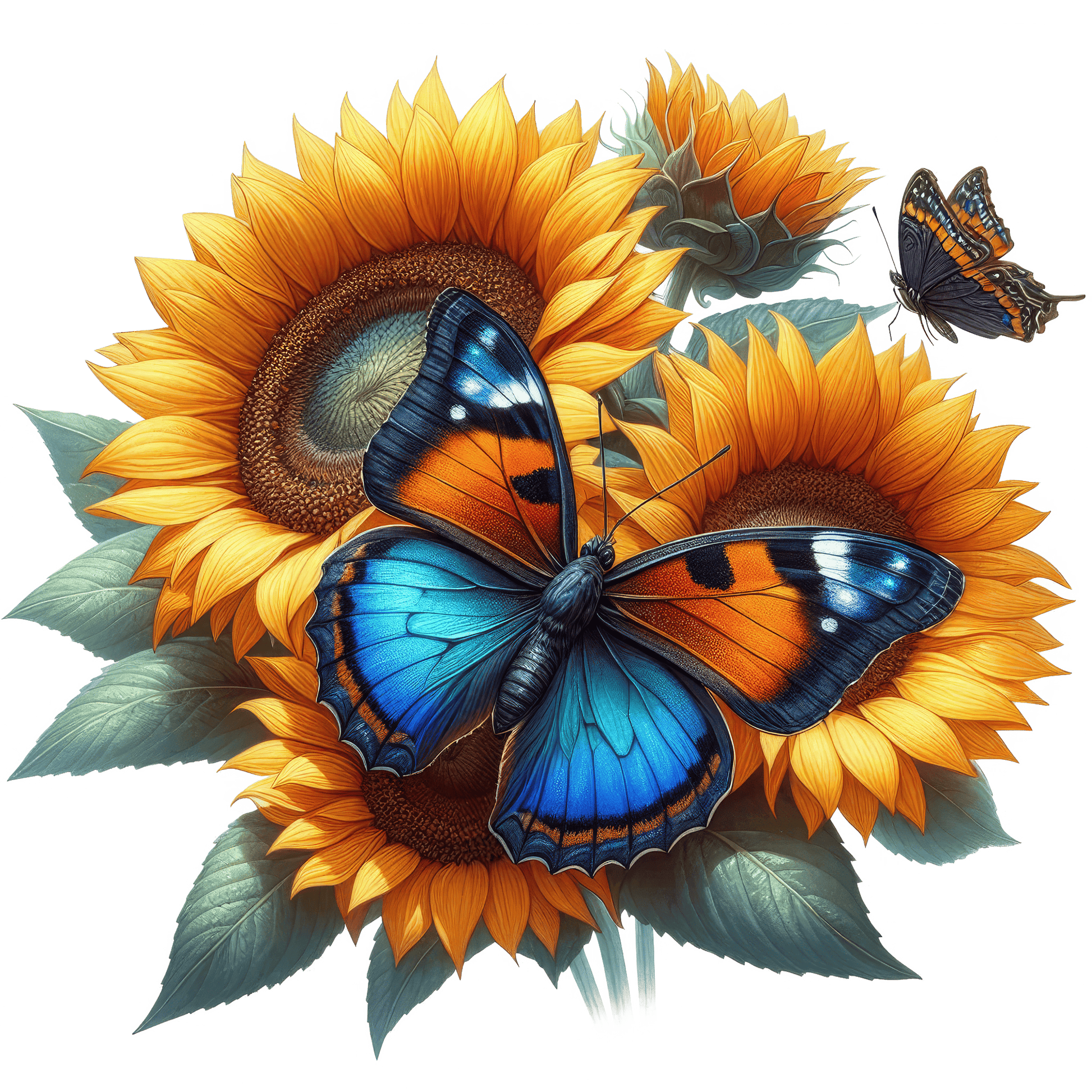 Bügelbild Blumen Schmetterling #10 Fylou's Style