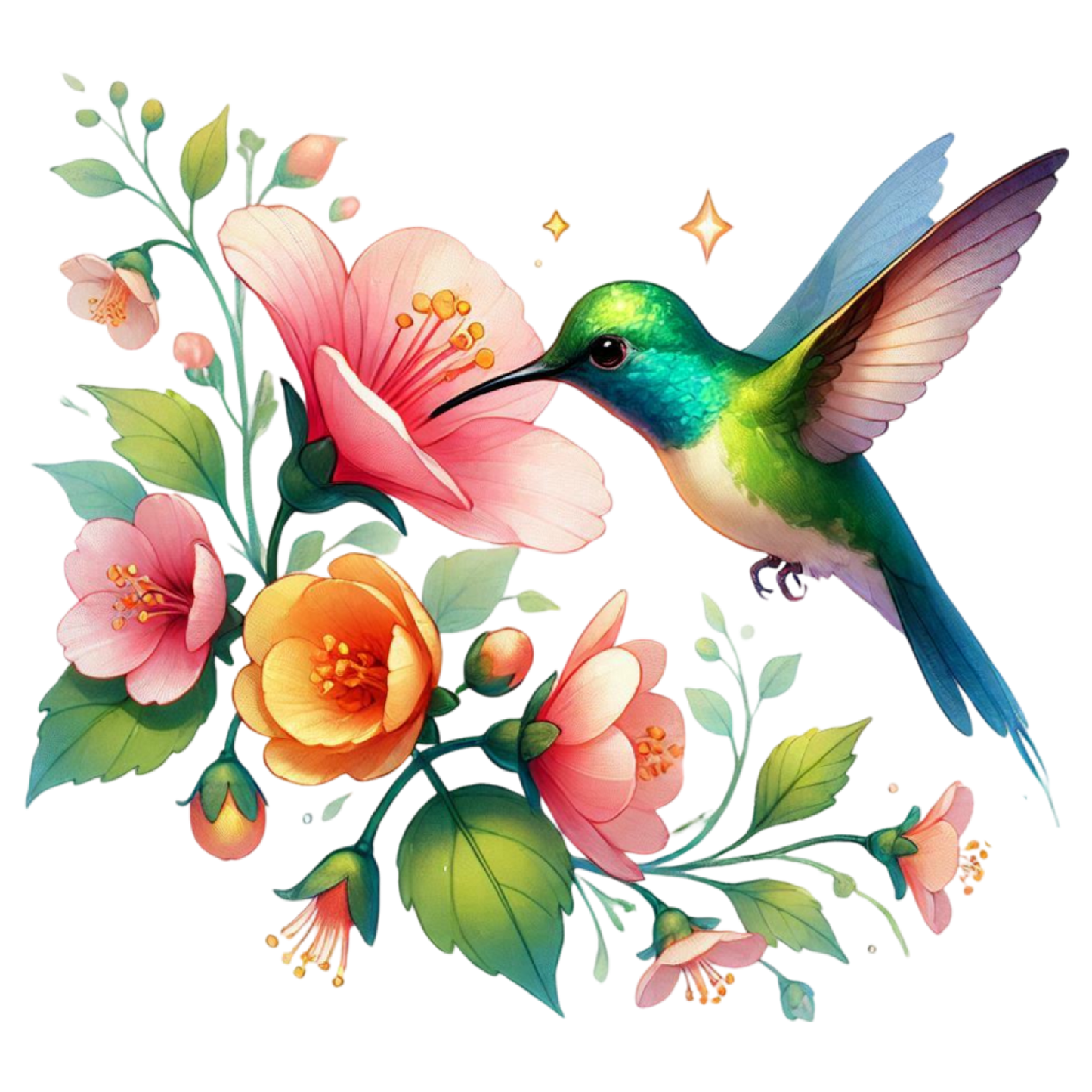 Iron-on image fairy with butterflies #4