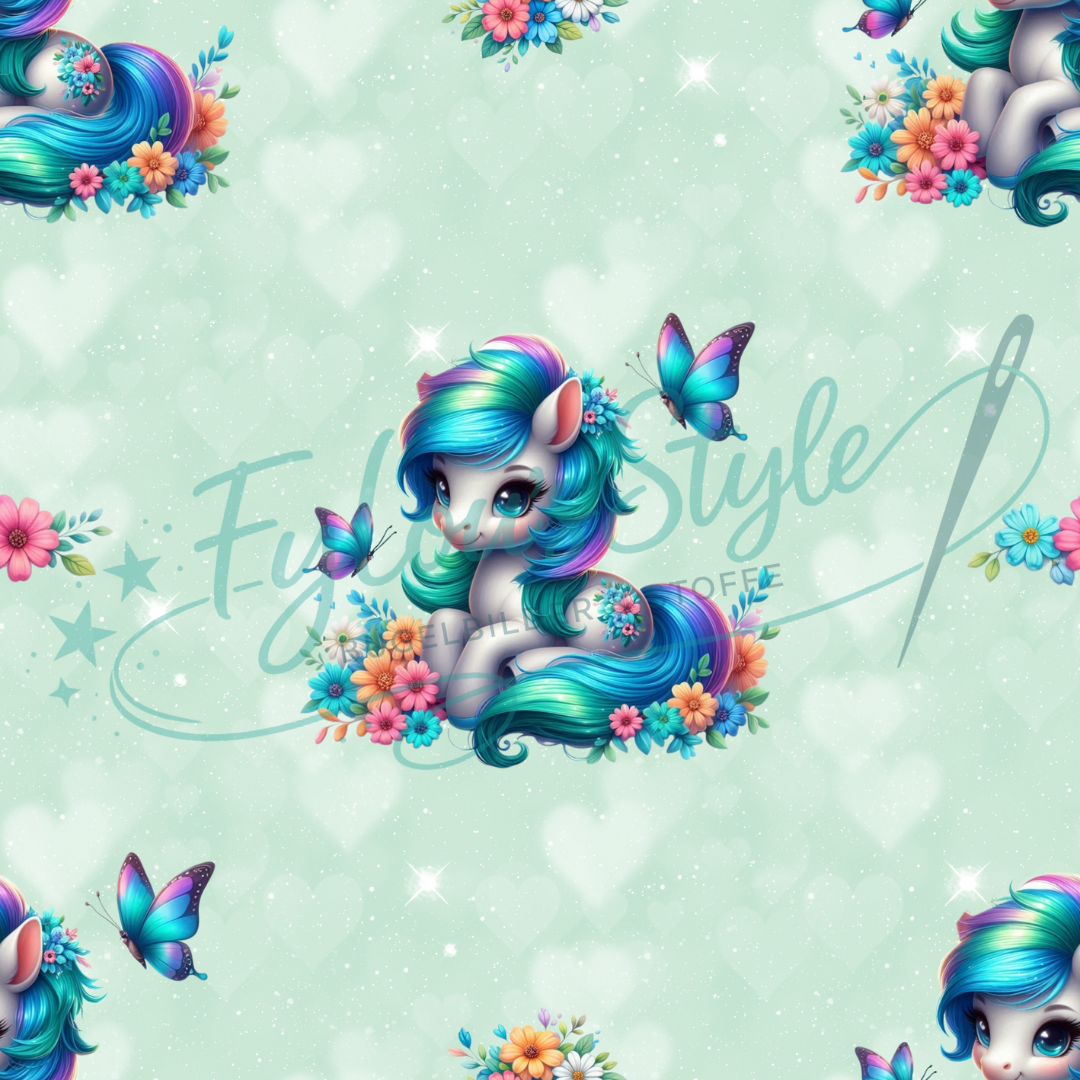 Bio Jersey Blumenzauber Pony *1m Stücke*