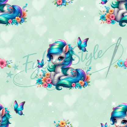Bio Jersey Blumenzauber Pony *1m Stücke*