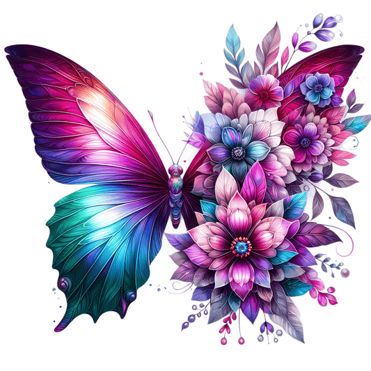 Bügelbild Blumische Schmetterlinge  #30