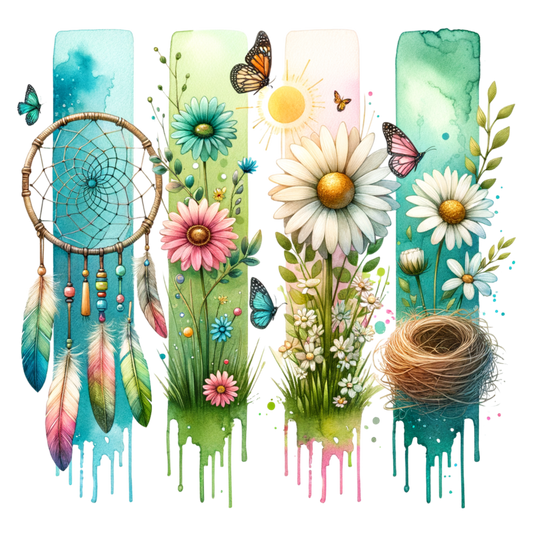 Bügelbild Brush Streifen Motivwelt "Frühling"